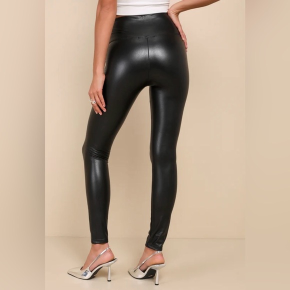 Lulu’s New with Tags. Keep it sleek, black vegan leather pants size medium. - Picture 3 of 6